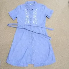 GAP デニム 半袖 ワンピース L 140サイズ