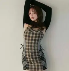 アンドマリー　チェックミニワンピ ANDMARY】Natalie check mini dress