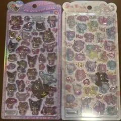 即日発送　正規品　サンリオうるちゅるポップシール　日焼けキキララ　キティマイメロ