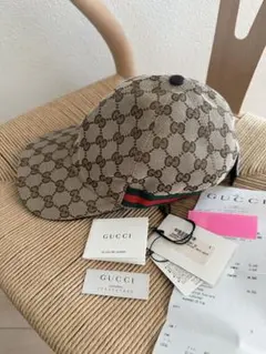 GUCCI GGキャンバス ベースボールキャップ L59