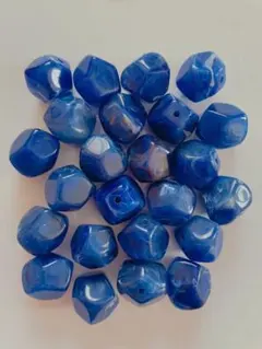 【697】アクセサリーパーツ まとめ売り ハンドメイド ブルー角形 24個