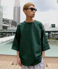 WEWILL WISM 別注 2XL FOOTBALL TEE グリーン