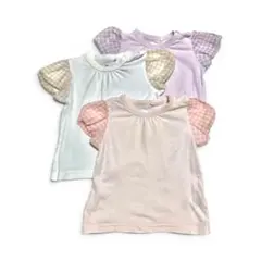 パフスリーブ 半袖 Tシャツ 3枚セット 70cm 80cm 女の子