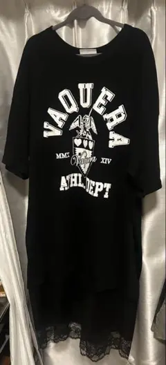 Vaquera ブラック プリント Tシャツ