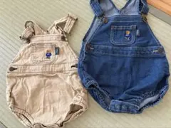 POLO ベージュ・デニムオーバーオール2点セット