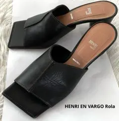 HENRI EN VARGO Rola スクエアトゥ レザーサンダル