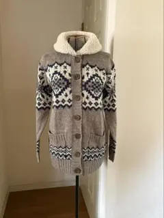 希少デザイン　カウチン　ニット　カーディガン