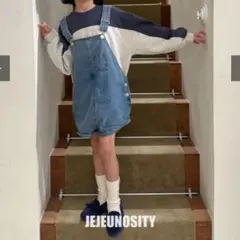 jejeunosity デニムサロペット　オーバーオール　Lsize 韓国子供服