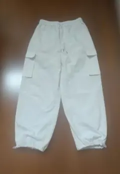 GU/カーゴプルオンパンツ オフホワイト M