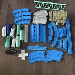 プラレールセット レール 車両 橋脚