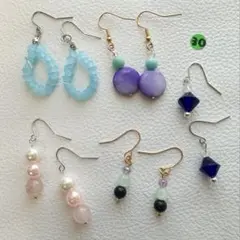 ハンドメイドピアス　5ペアセットno.30