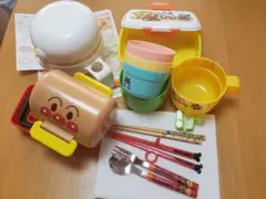 ピジョン調理セット、アンパンマン食器、しまじろうお弁当箱、お箸