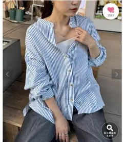 チャオパニックティピー　リネンレーヨンバンドカラーシャツ