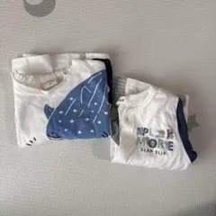 ベビー服　2着　70〜80カーディガン、80半袖Tシャツ
