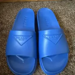 希少PRADA ブルーラバーサンダル23センチ