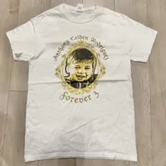 子供　プリント　Tシャツ 人物　白　ホワイト　半袖　古着　S