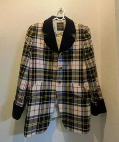 GILLES ET POPPY チェック柄テーラードジャケット