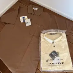 やわらかく上品な２枚セット＊新品M レナウン半袖，長袖ポロシャツ