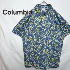 【美品】Columbia　コロンビア　ポロシャツ　リゾート柄　アロハ風のサムネイル