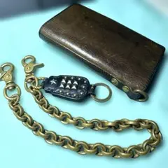 CALEE レザー ミドル 財布 ウォレットチェーン セット キャリー 2つ折りのサムネイル