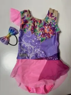 SASAKI 新体操用レオタード JSサイズ　ピンク×パープル