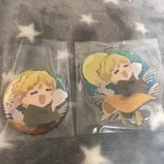 鬼滅の刃 ufotable カフェ お月見 善逸  アクリルチャーム 缶バッジ