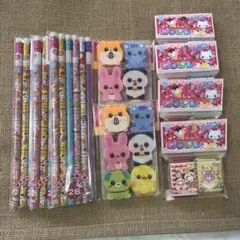 ☆平成レトロ 練り消し + ゆかいななかま消しゴム+消しゴム付きえんぴつセット