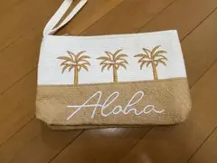 新品♡kahiko☆Aloha ヤシの木刺繍 ポーチ ストラップ付きのサムネイル