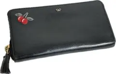 H8117F◾️アニヤハインドマーチ リボン型押ラウンドファスナー長財布 