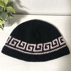 579クラシックハット☆クラッシャーハット☆バケットハット☆手編みニット帽のサムネイル