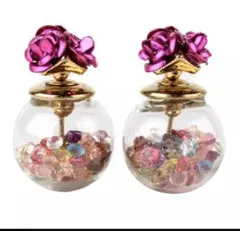 ガラスドームピアス