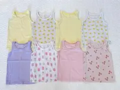 UNIQLO 90cm ベビー肌着 コットンメッシュ タンクトップ 8点セット