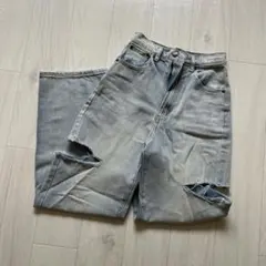 グレイル　スリットデニムワイドパンツ　cu420 GRL