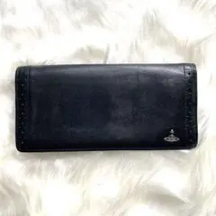 ヴィヴィアン ウエストウッド 長札入れ 札入れ オーブ シルバー レザー 中古