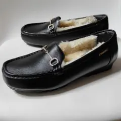 極美品　HIMIKO 卑弥呼 黒 ビジュービットふわふわモカシン 24cm　黒