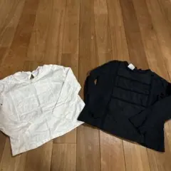 ZARA レースカットソー白黒2枚セット