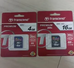 Transcend SDカード 16GB 4GB セット