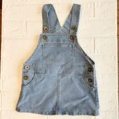 【値下げ】デニムオーバーオールジャンバースカート90サイズ