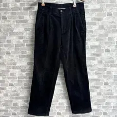 OLD UNIQLO ユニクロ ブラック コーデュロイパンツ タック入り S
