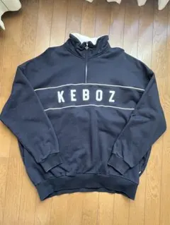 KEBOZ ネイビー ハーフジップ スウェット