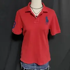 y2k ラルフローレン ビッグポニー ポロシャツ レッド 平成女児 平成ギャル