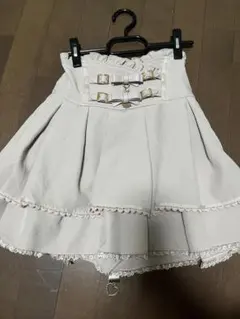 美品LIZLISA フロントカシュクールBIGリボン(スカートのみ) ホワイト白