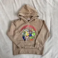 スーパーマリオ パーカー 120サイズ ベージュ 男の子トレーナー