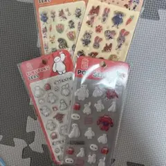 【正規品】ディズニーぷくぷくシール 4枚セット