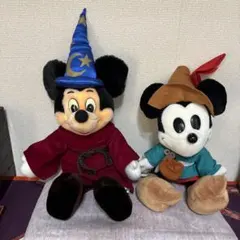 ミッキーマウス ぬいぐるみ 魔法使い プリイブ・リトル・ティラーのぬいぐるみ2組