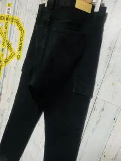 ミニマル カーゴパンツ ドローストリング ストレッチ デニム w34 y2k