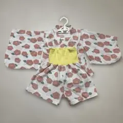 花柄ベビー甚平/浴衣　パジャマ80cm