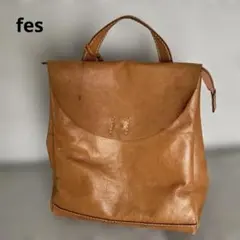 値下げ　fes キャメル レザーリュック