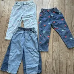 キッズデニムパンツ3点セット