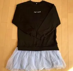 GU ジーユー　トレーナー　黒　チュチュ付き　160 美品のサムネイル